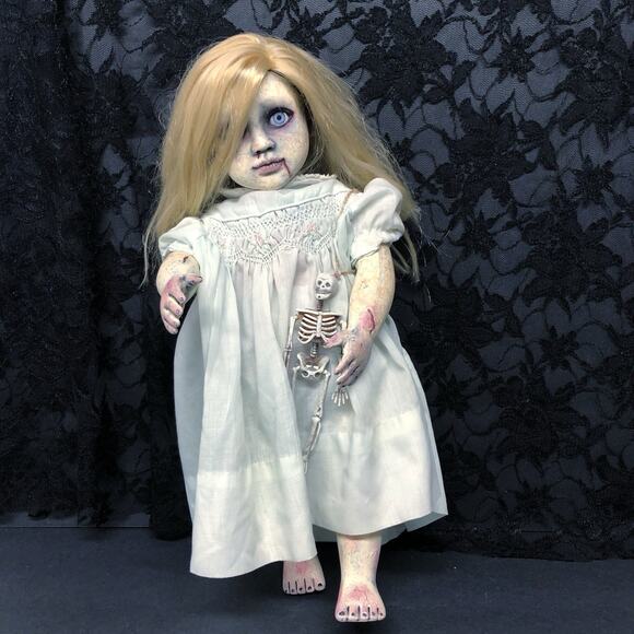 OOAK Creepy Odd 18” Haunted Ghost Zombie Undead Scary Halloween Horror Art Doll - Picture 3 of 15